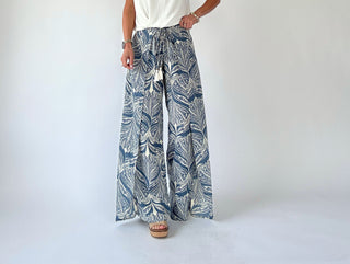 Tropic Escape Faux Wrap Pants