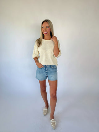 Always In Place Knit Top - Cream