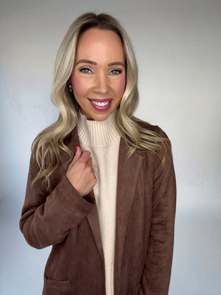 Cinnamon Suede Duster