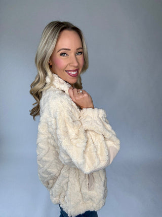 Plush Perfection Jacket - Ecru