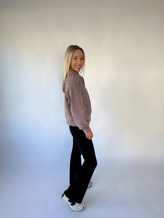 VARLEY Milano Half Zip Sweat 2.0 - Coffee Bean/Birch