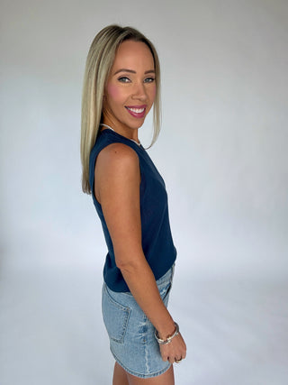 The Only One Knit Tank - Teal