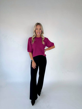 Ease & Elegance Front Seam Pant - Black