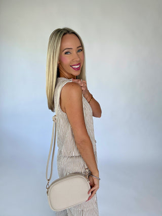 Perfectly Aligned Striped Tank - Mocha
