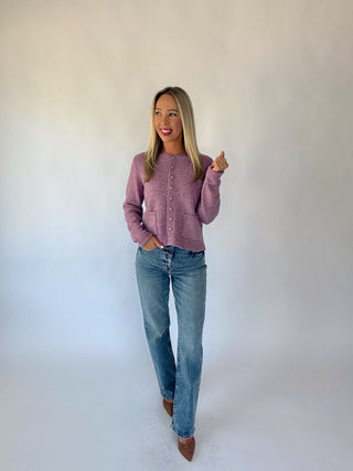 The Cambridge Cardigan - Plum
