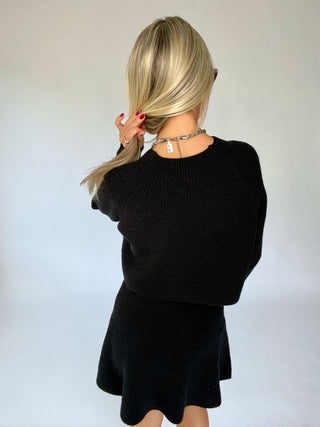 Set The Bar Knit Top - Black