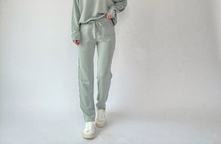 Satin Serenity Pants - Sage
