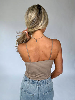 Subtle Shimmer Bralette - Mocha