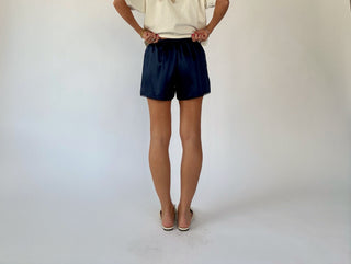 Delicate Details Satin Shorts - Midnight