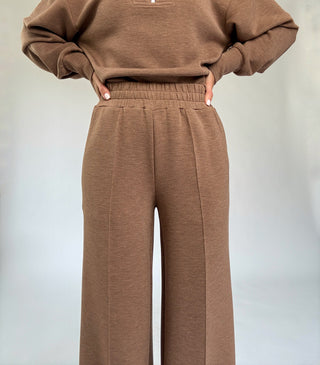VARLEY The Wide Leg Pant 30" - Golden Bronze Marl