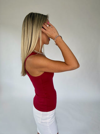 It's So Easy Tank - Dark Red