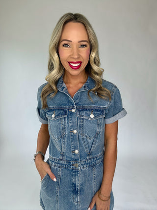 Topanga Short Sleeve Denim Dress