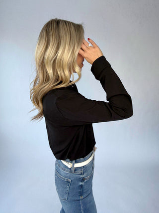 Dream Chaser Button Up Top - Black