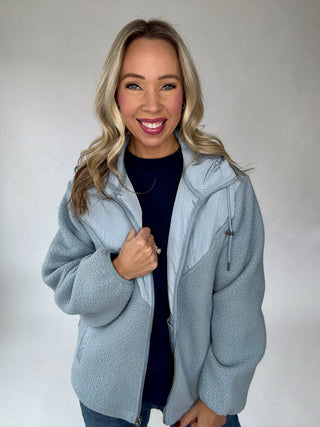 VARLEY Rosia Fleece Hoodie - Ashley Blue