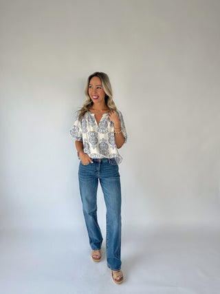 One To Remember Blouse - Off White Multi