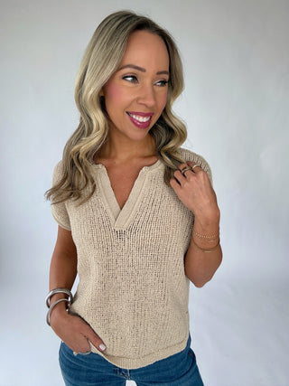 Sweet Simplicity Knit Top - Natural