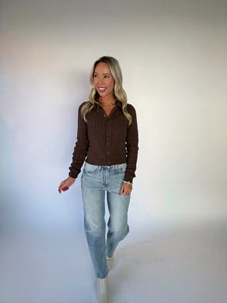 Gather Round Cardigan - Cocoa