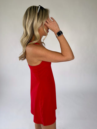 On The Move Active Dress - True Red