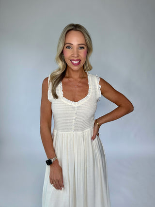 Feels Like Summer Midi Dress - Natural