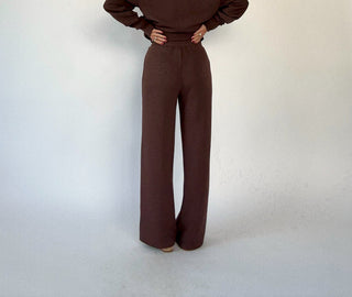 VARLEY The Wide Leg Pant 30" - Coffee Bean Marl