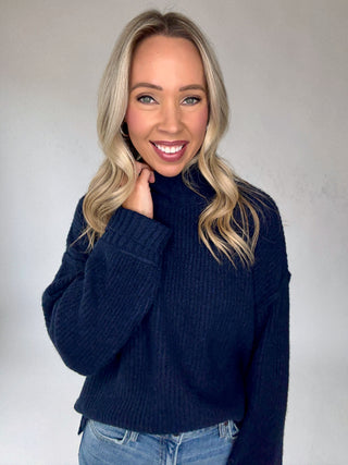 Indigo Harbor Mock Neck Pullover
