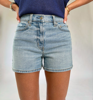Troublemaker High Rise Denim Shorts - Vintage Wash