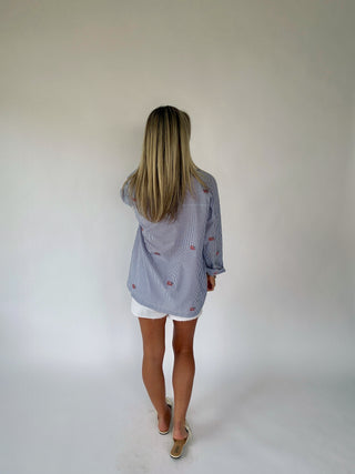 Stars and Stripes Button Down Top