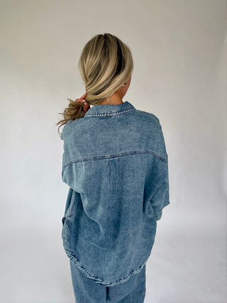 Bend The Rules Denim Top - Chambray