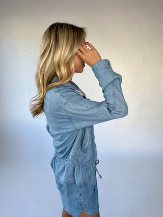 Softly Structured Tencel Jacket - Chambray Blue