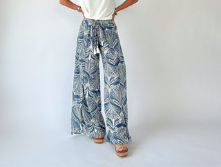 Tropic Escape Faux Wrap Pants