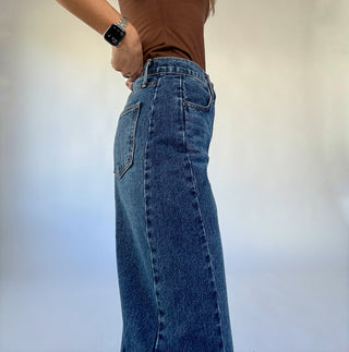 Modern Classic High Rise Barrel Jeans - Dark Wash