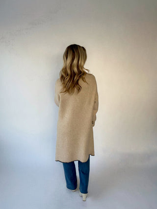 The Fiona Whipstitch Cardigan - Oatmeal