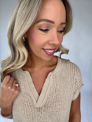 Sweet Simplicity Knit Top - Natural