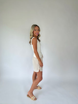 One Of These Days Ruched Tank - Ivory