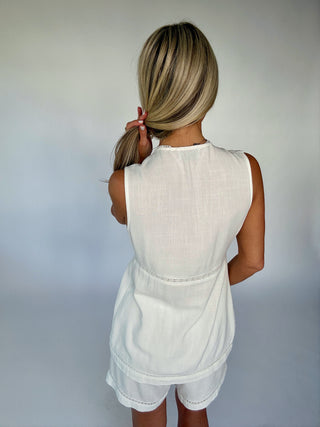 Lunch On The Terrace Tunic Top - Off White