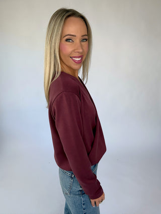 That's A Wrap Top - Mulberry