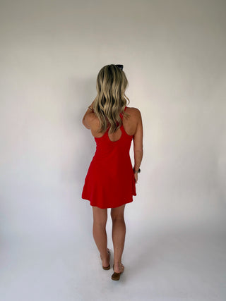 On The Move Active Dress - True Red