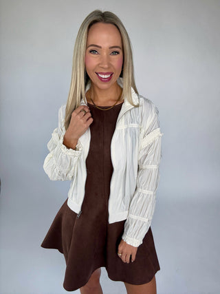 Café Rendezvous Mini Dress - Chestnut