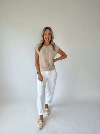 All The Pretty Details Cardigan - Light Taupe
