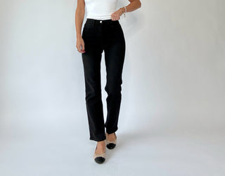 Never Let You Down Straight Jeans - Black