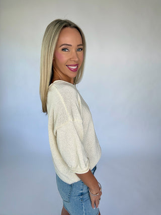 Always In Place Knit Top - Cream