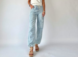 Jet Set Jogger Drawcord Jeans