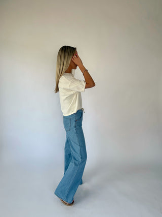 Simple And Sweet Short Sleeve Cardigan - Ivory