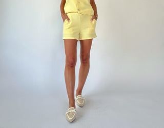 Hello Sunshine Shorts - Butter Yellow