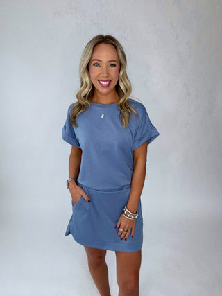 Cool & Collected Top - Misty Blue