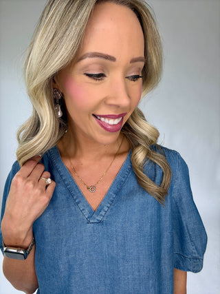 Don't Think Twice Denim Top