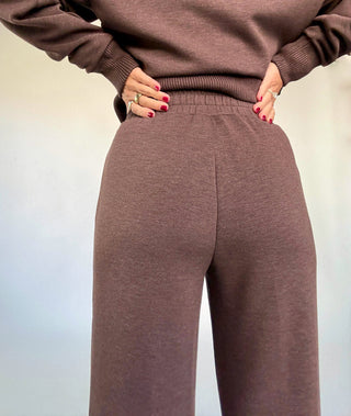 VARLEY The Wide Leg Pant 30" - Coffee Bean Marl