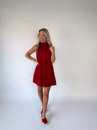 The Holiday Soirée Dress - Red
