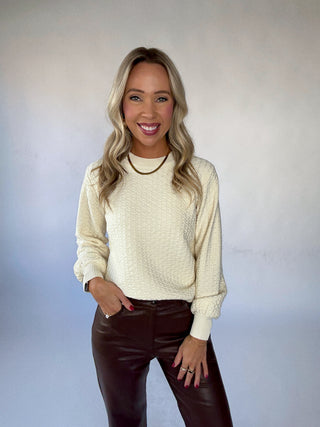 Britney Textured Knit Top