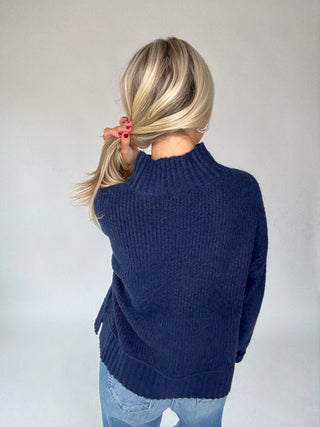 Indigo Harbor Mock Neck Pullover